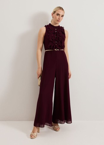 Phase Eight Nalani Dress Burgundy USA | 6903527-RL